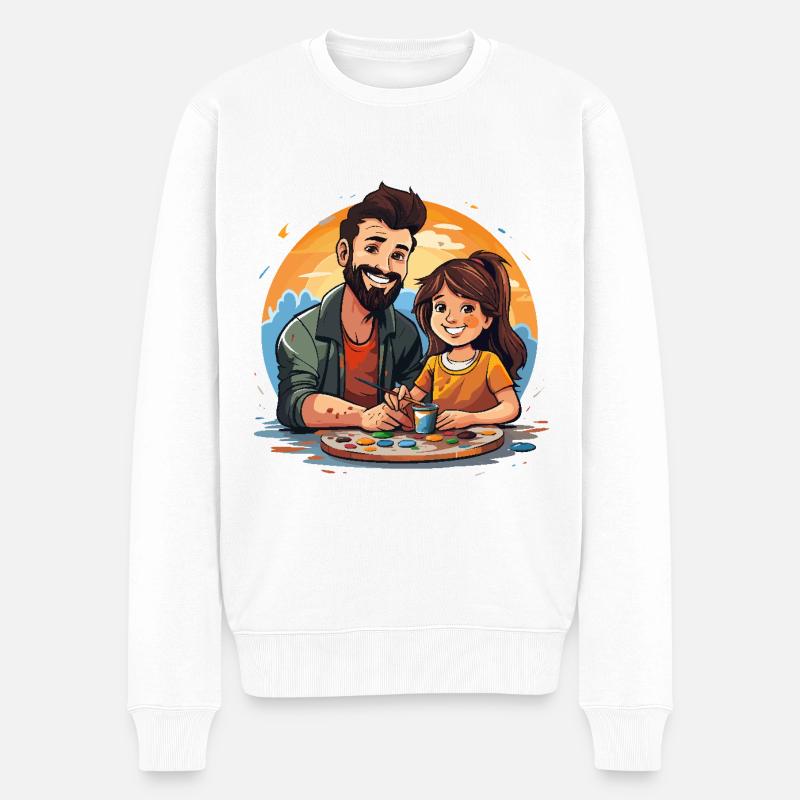 Kreative Entdecker - Männer Premium Bio Pullover - Weiß