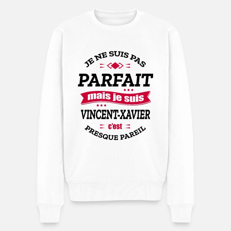 VINCENT-XAVIER PARFAIT - PRENOM VINCENT-XAVIER - Pull Premium bio Homme - blanc
