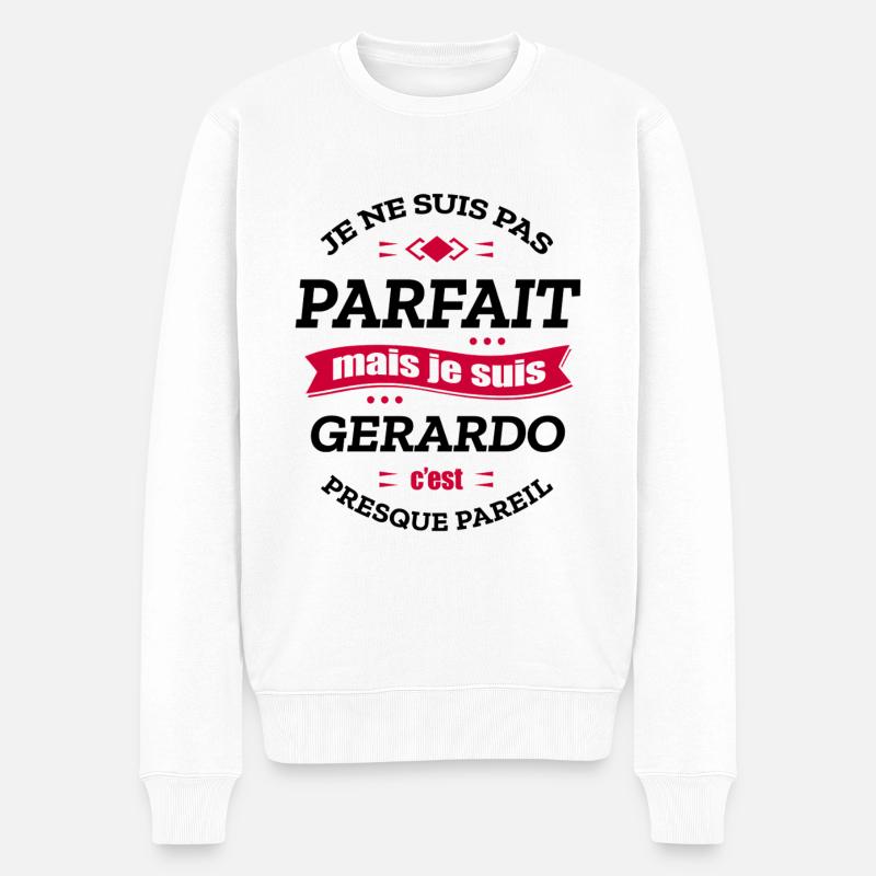 GERARDO PARFAIT - PRENOM GERARDO - Pull Premium bio Homme - blanc