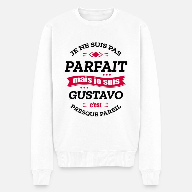 GUSTAVO PARFAIT - PRENOM GUSTAVO - Pull Premium bio Homme - blanc