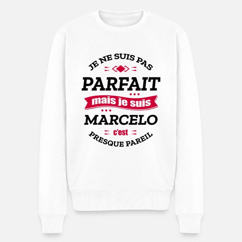 MARCELO PARFAIT - PRENOM MARCELO - Pull Premium bio Homme - blanc