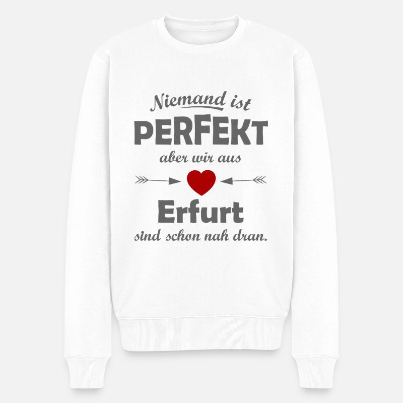 Perfekt aus Erfurt - Männer Premium Bio Pullover - Weiß