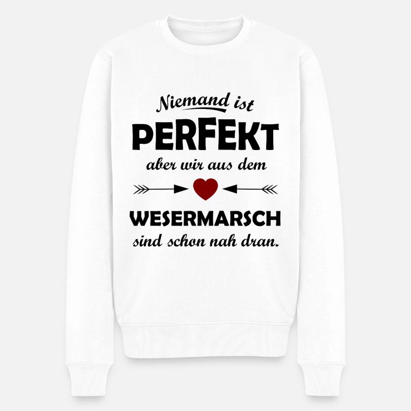 Wesermarsch en Basse-Saxe - Pull Premium bio Homme - blanc