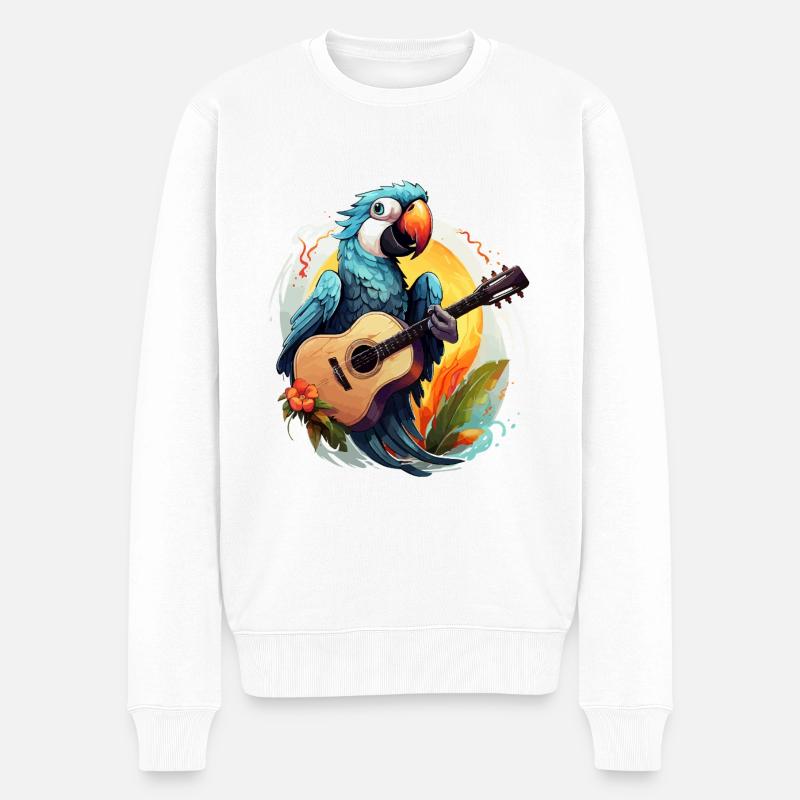 Tropische Melodien - Männer Premium Bio Pullover - Weiß