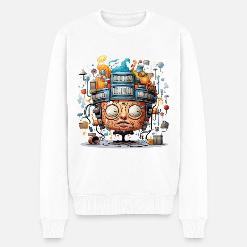 Die musikalische Mindmap - Männer Premium Bio Pullover - Weiß