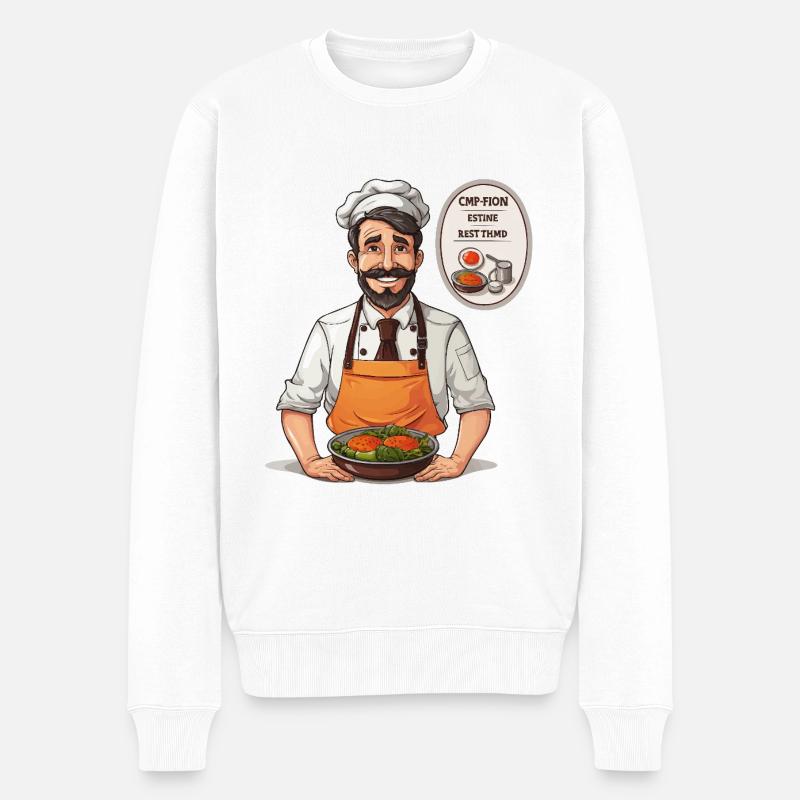 Die Gourmet-Couture - Männer Premium Bio Pullover - Weiß