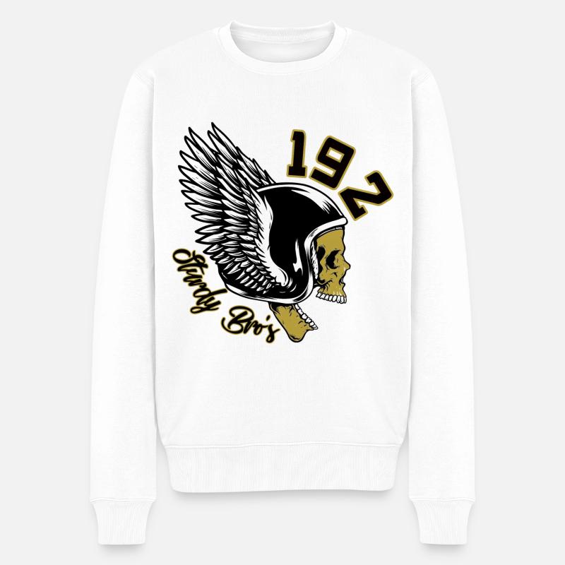 Sturdy Bro's Original - Männer Premium Bio Pullover - Weiß