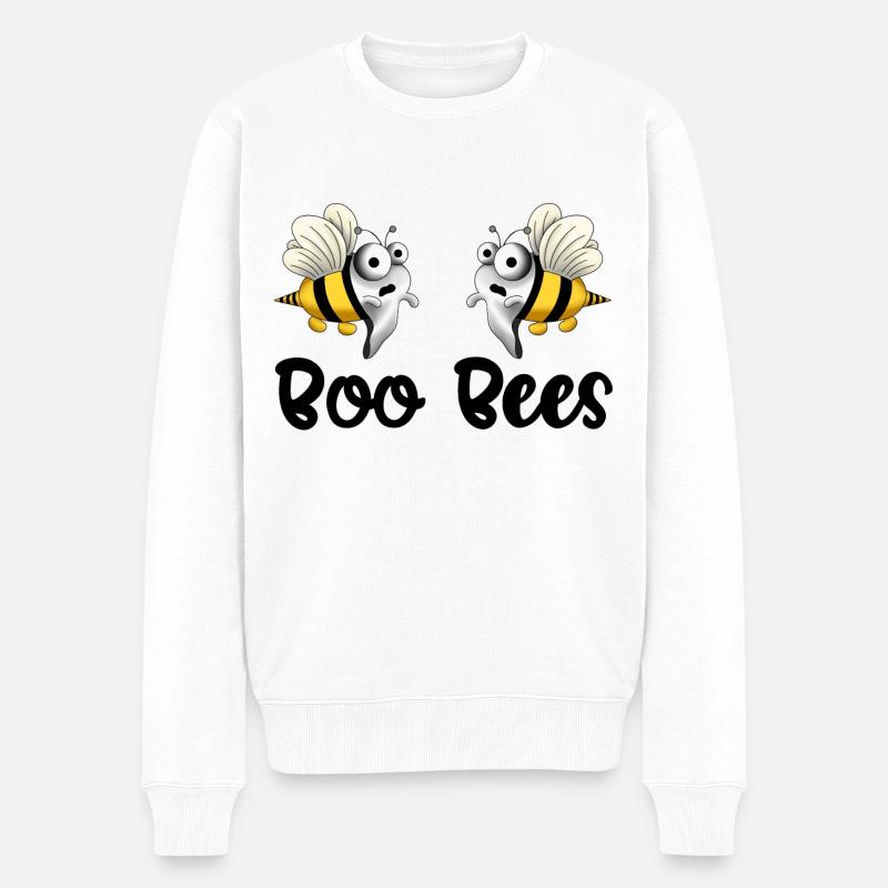 Boo bees - Männer Premium Bio Pullover - Weiß