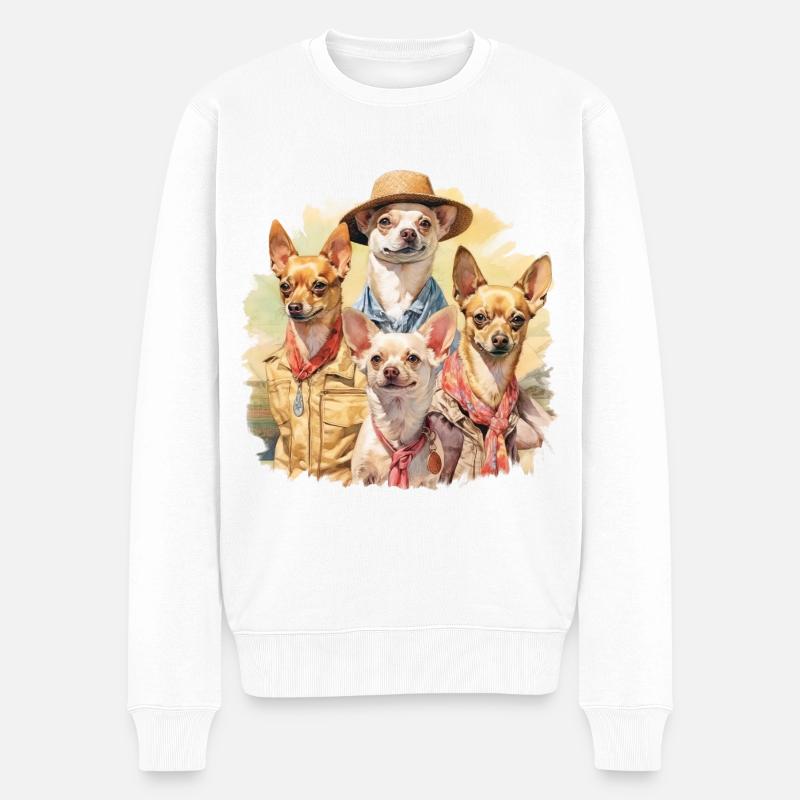 Drôles de chiens - Pull Premium bio Homme - blanc