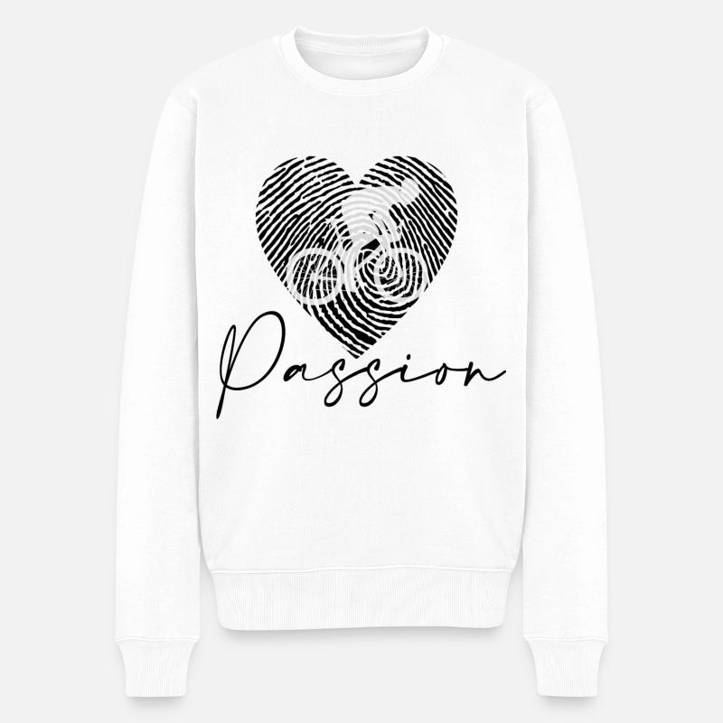 Passion du vélo - Pull Premium bio Homme - blanc