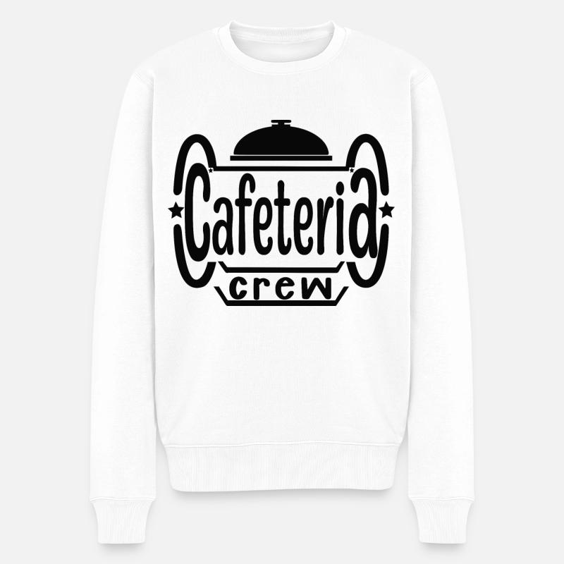 funny Cafeteria crew desing - Pull Premium bio Homme - blanc