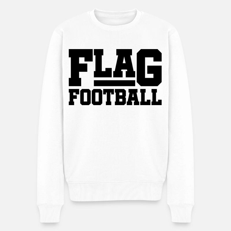 Flag Football - Männer Premium Bio Pullover - Weiß