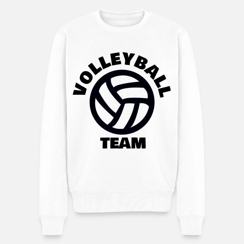 ÉQUIPE DE VOLLEY- - Pull Premium bio Homme - blanc