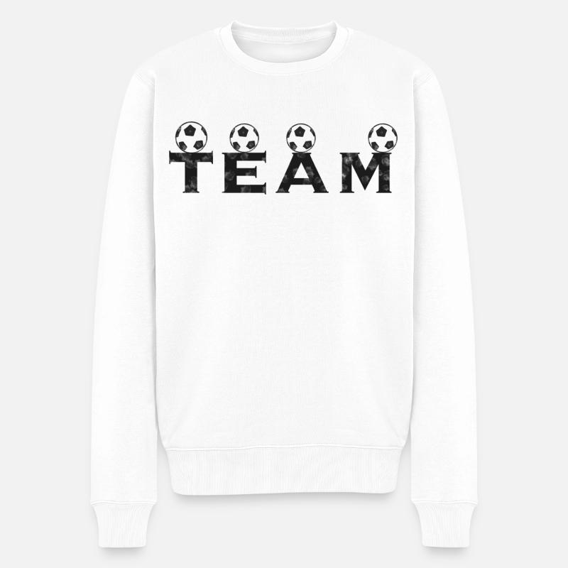 Team Fußball Sport - Männer Premium Bio Pullover - Weiß
