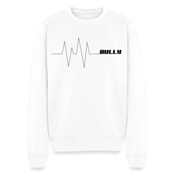 Lebenslinie/ Herzschlag Bully - Männer Premium Bio Pullover - Weiß - Vorne - Thijin (182cm)
