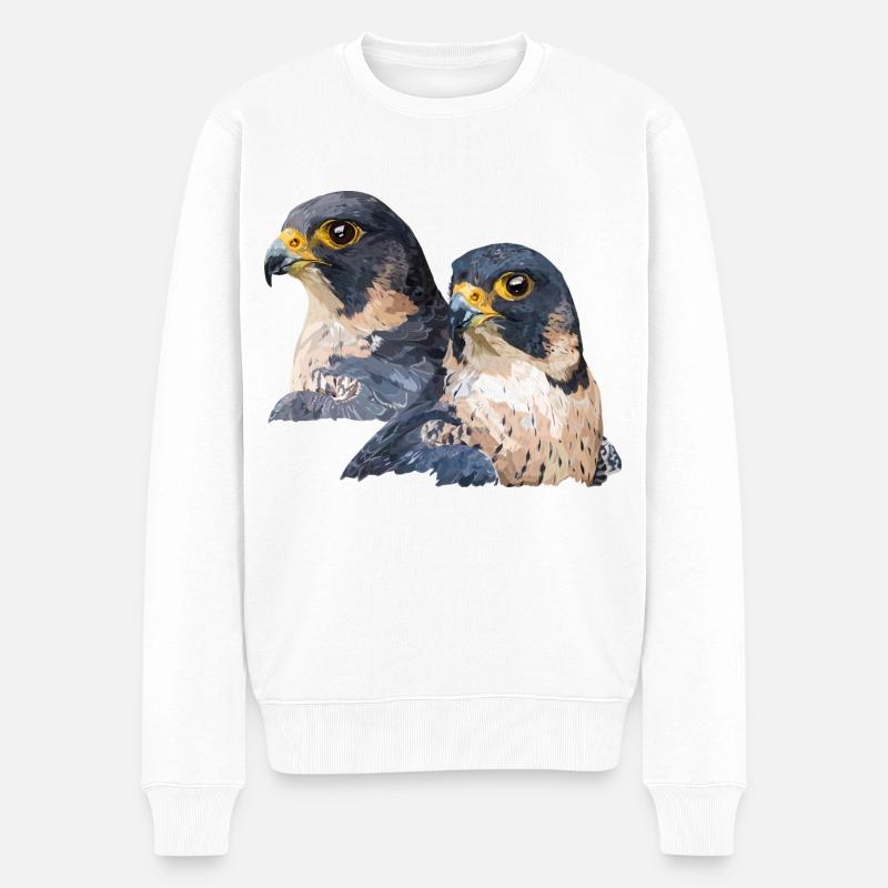 Le faucon pèlerin - Pull Premium bio Homme - blanc
