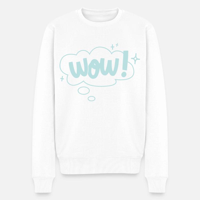 Wow! mint - Männer Premium Bio Pullover - Weiß