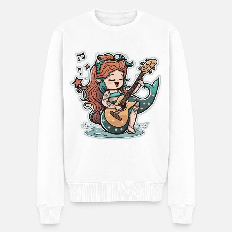 Musicien Sirène - Pull Premium bio Homme - blanc