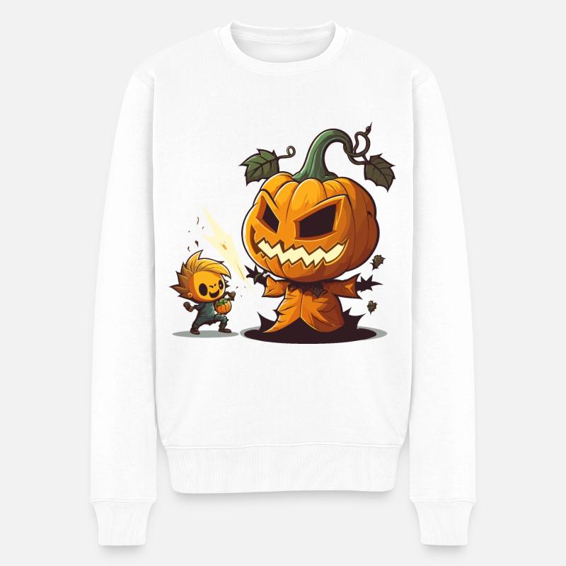 Sculpture de citrouille Pro - Pull Premium bio Homme - blanc