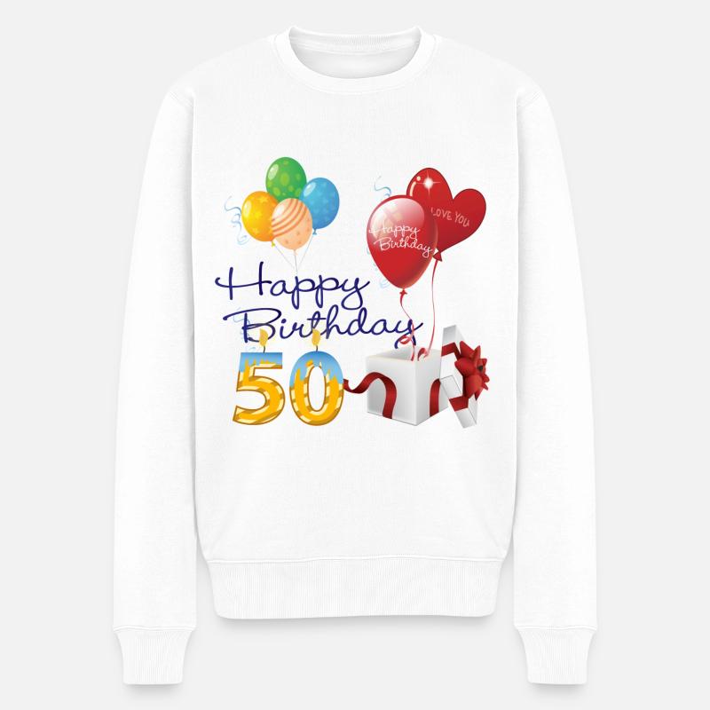 50e anniversaire - Pull Premium bio Homme - blanc