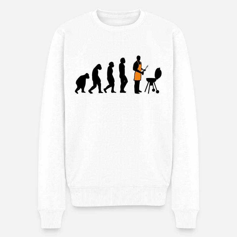 EVOLUTION BARBECUE - Pull Premium bio Homme - blanc