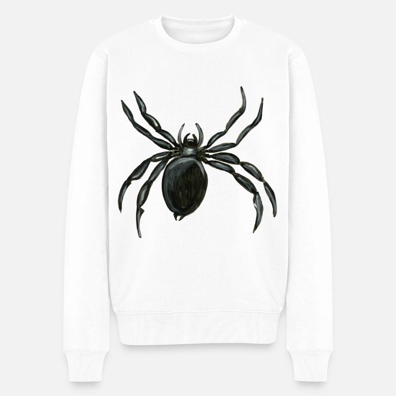 spinne - spinne - spinne - zentrifuge - aranha - Männer Premium Bio Pullover - Weiß