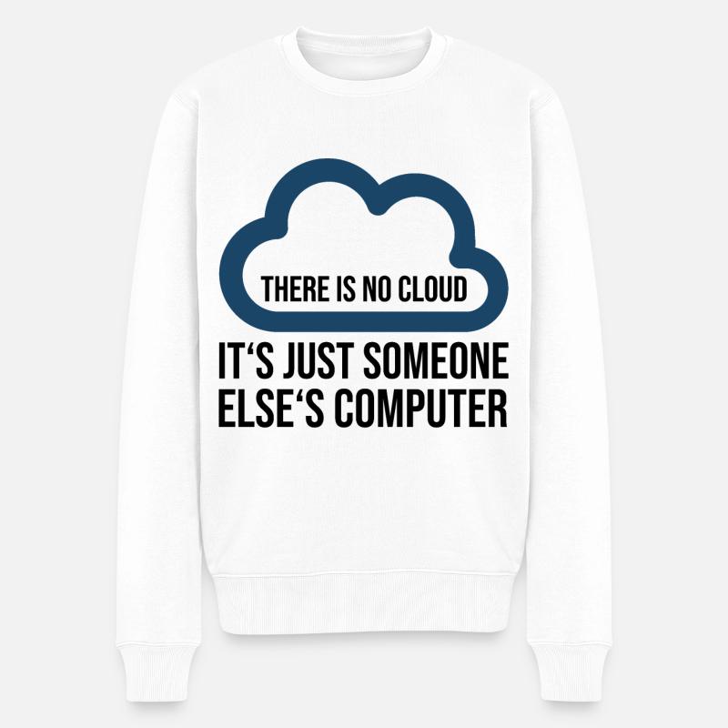 Il n'y a pas de dicton drôle sur le cloud - Pull Premium bio Homme - blanc