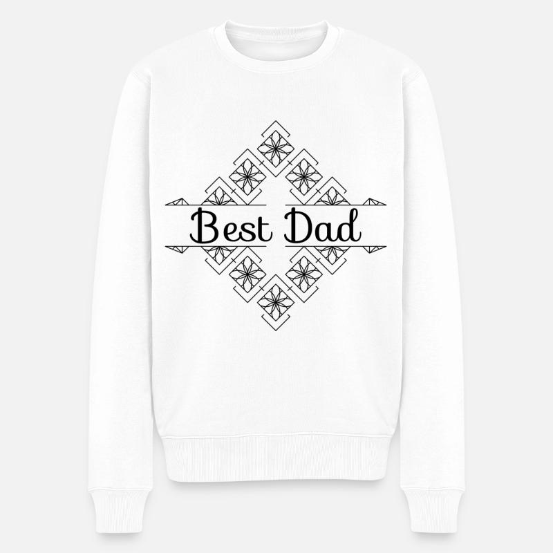 Best Dad - Männer Premium Bio Pullover - Weiß