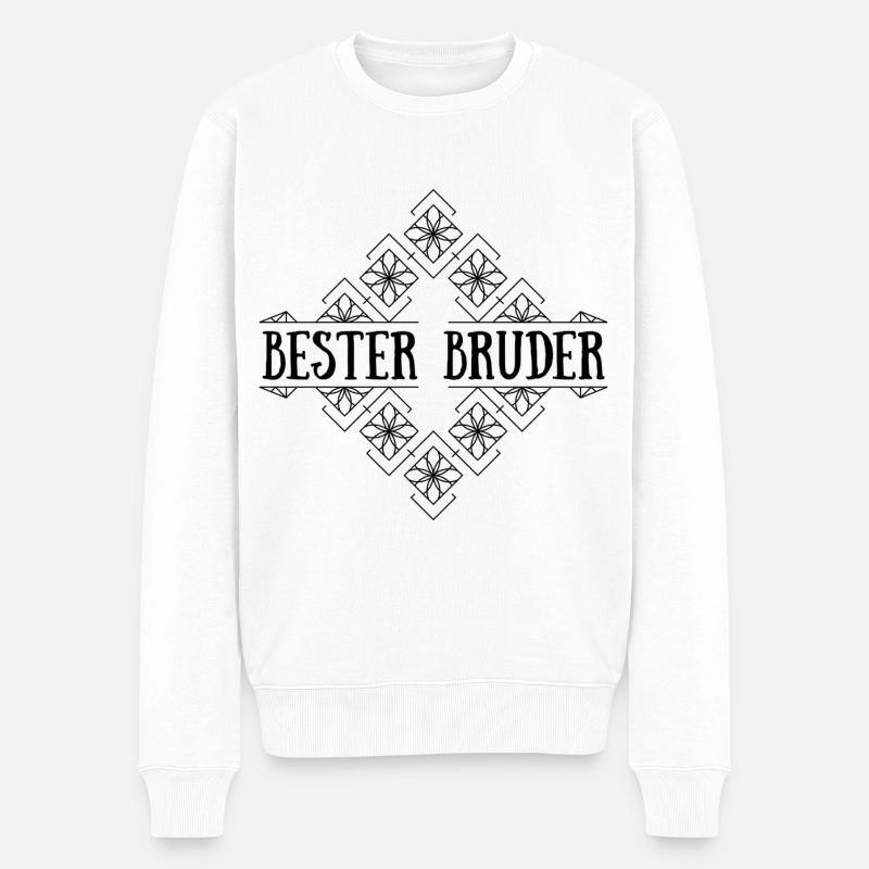 Bester Bruder - Männer Premium Bio Pullover - Weiß