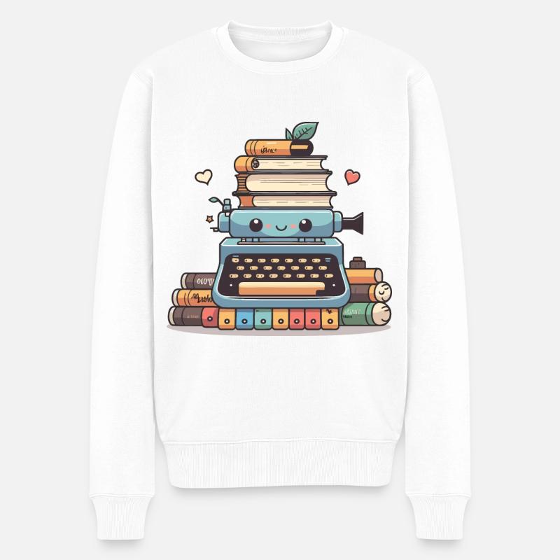 Der Wortweber - Männer Premium Bio Pullover - Weiß