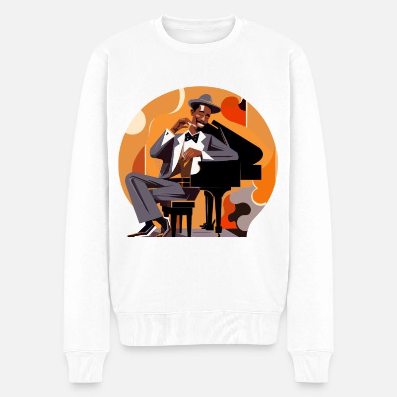 Maître du piano - Pull Premium bio Homme - blanc