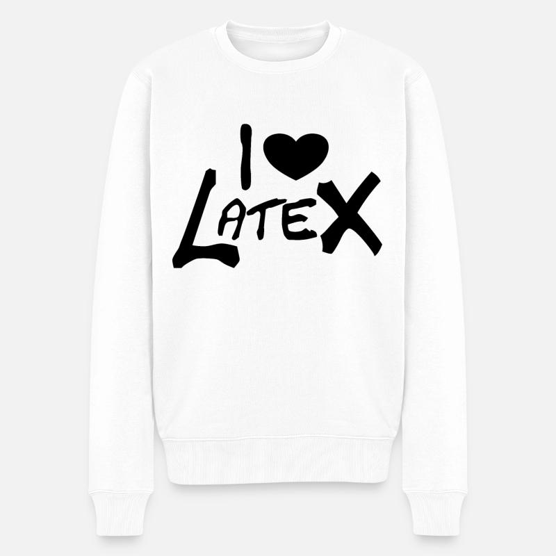 I love Latex - Männer Premium Bio Pullover - Weiß