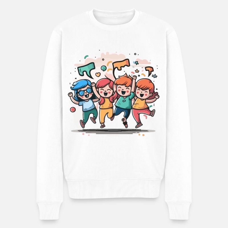 Festival-Raserei - Männer Premium Bio Pullover - Weiß