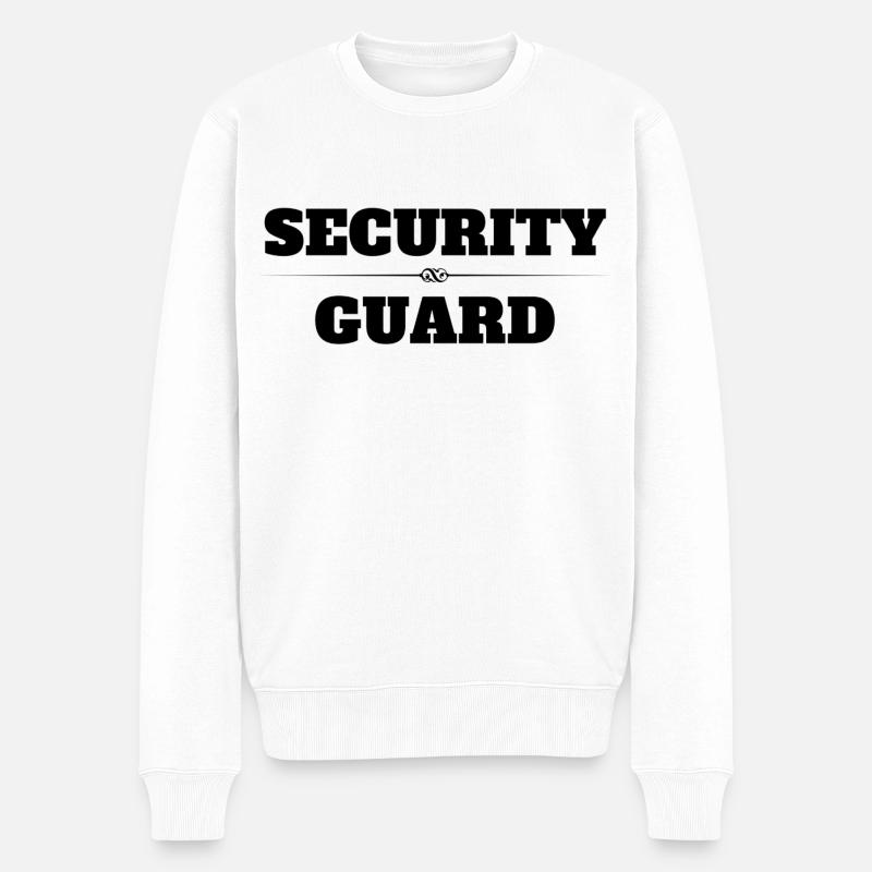 Security Guard - Männer Premium Bio Pullover - Weiß