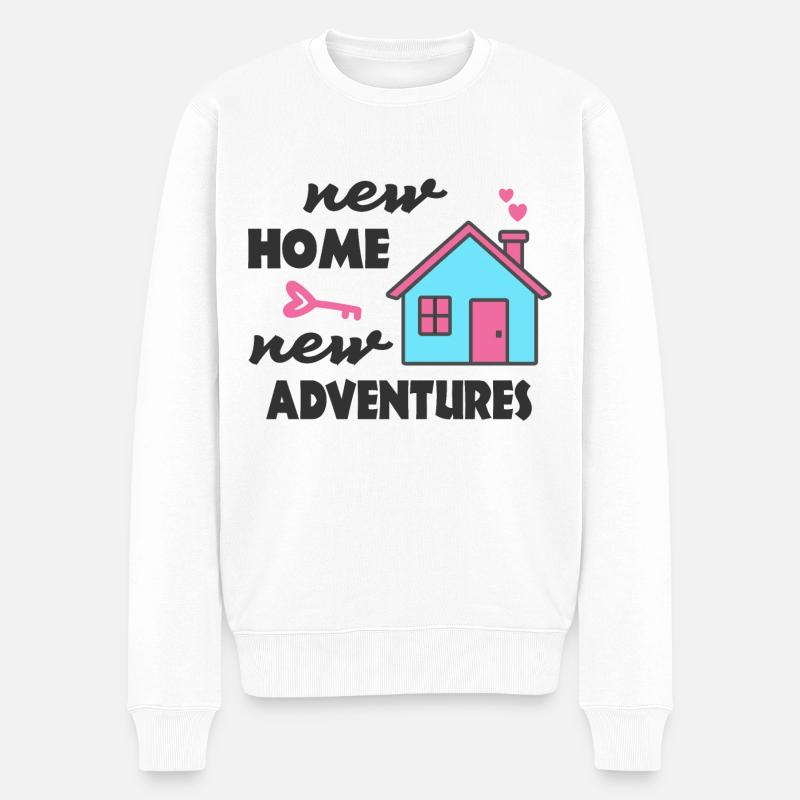 Nouvelle maison Nouvelles aventures - Pull Premium bio Homme - blanc