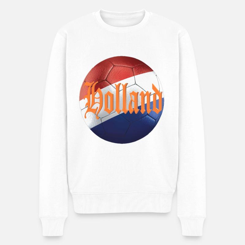 Holland Fans - Männer Premium Bio Pullover - Weiß