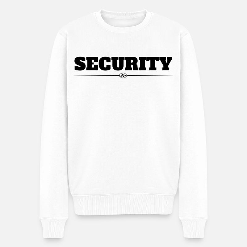 Security - Männer Premium Bio Pullover - Weiß