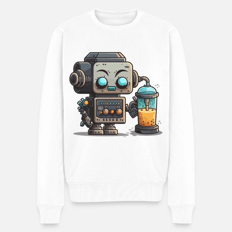 Robo Gießen - Männer Premium Bio Pullover - Weiß