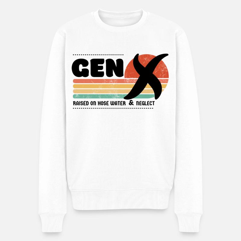 Gen X Sunset - noir - Pull Premium bio Homme - blanc