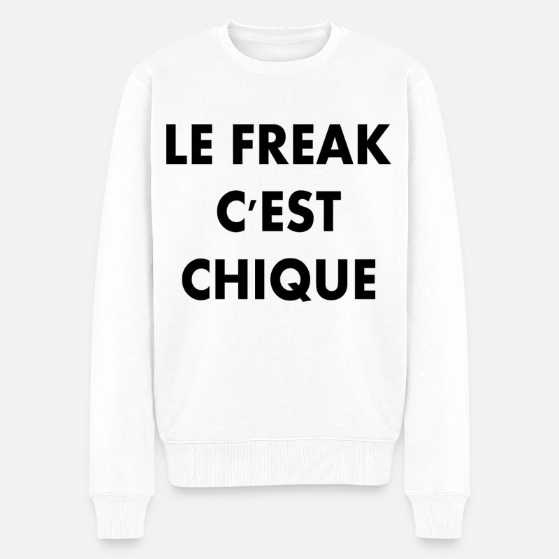 le freak c'est chique - Männer Premium Bio Pullover - Weiß