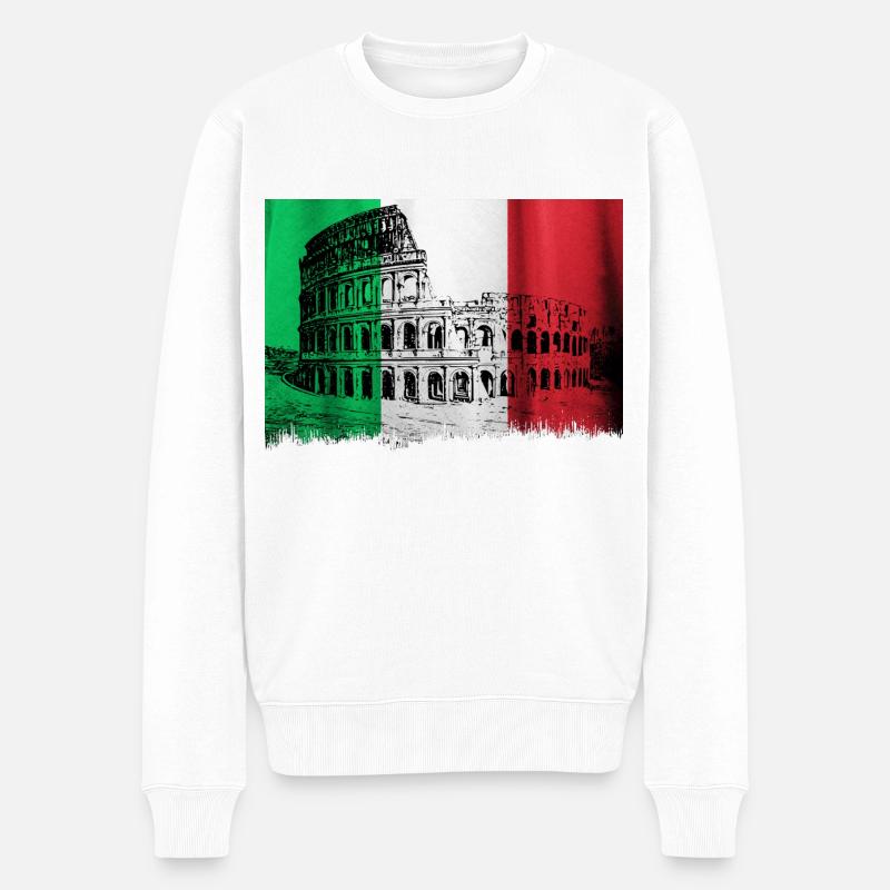 Colisée Italie Rome - Pull Premium bio Homme - blanc