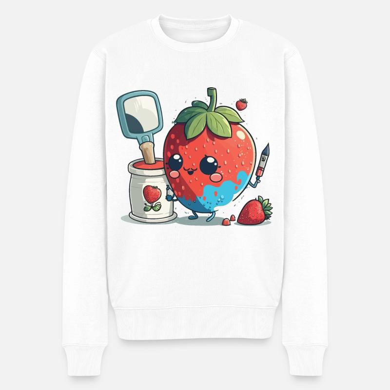 Coups de pinceau créatifs - Pull Premium bio Homme - blanc