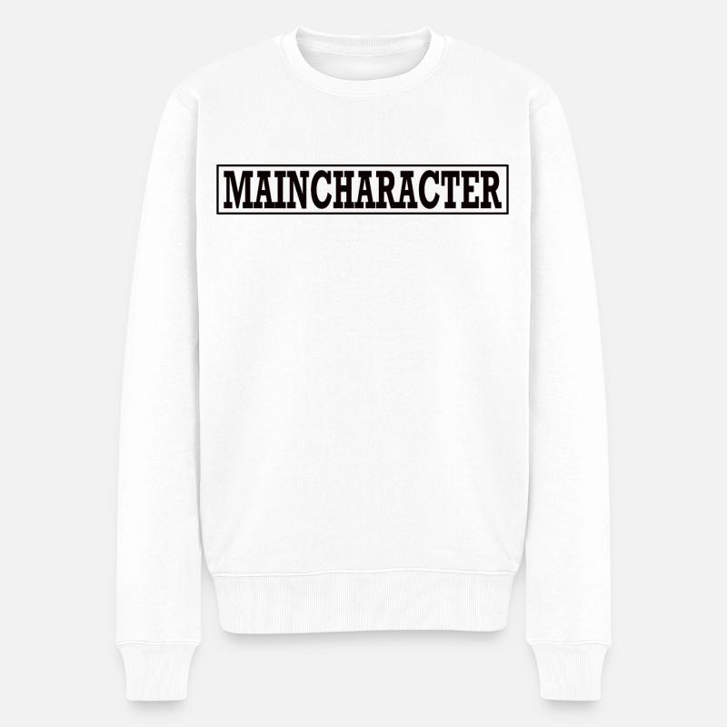 MAIN CHARACTER - Männer Premium Bio Pullover - Weiß