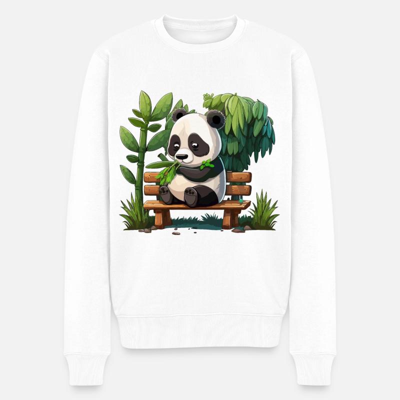 Buffet de bambou - Pull Premium bio Homme - blanc