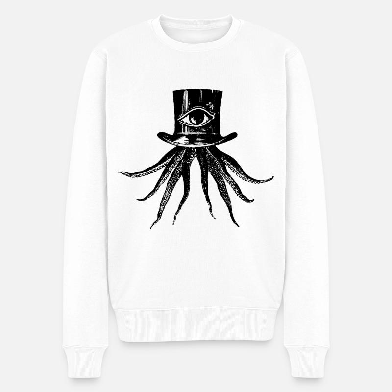 Octopus - Männer Premium Bio Pullover - Weiß