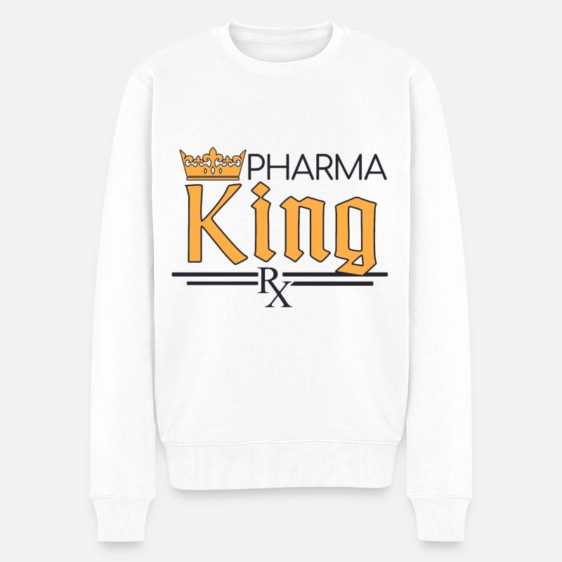 Apotheke | Pharma King - Männer Premium Bio Pullover - Weiß