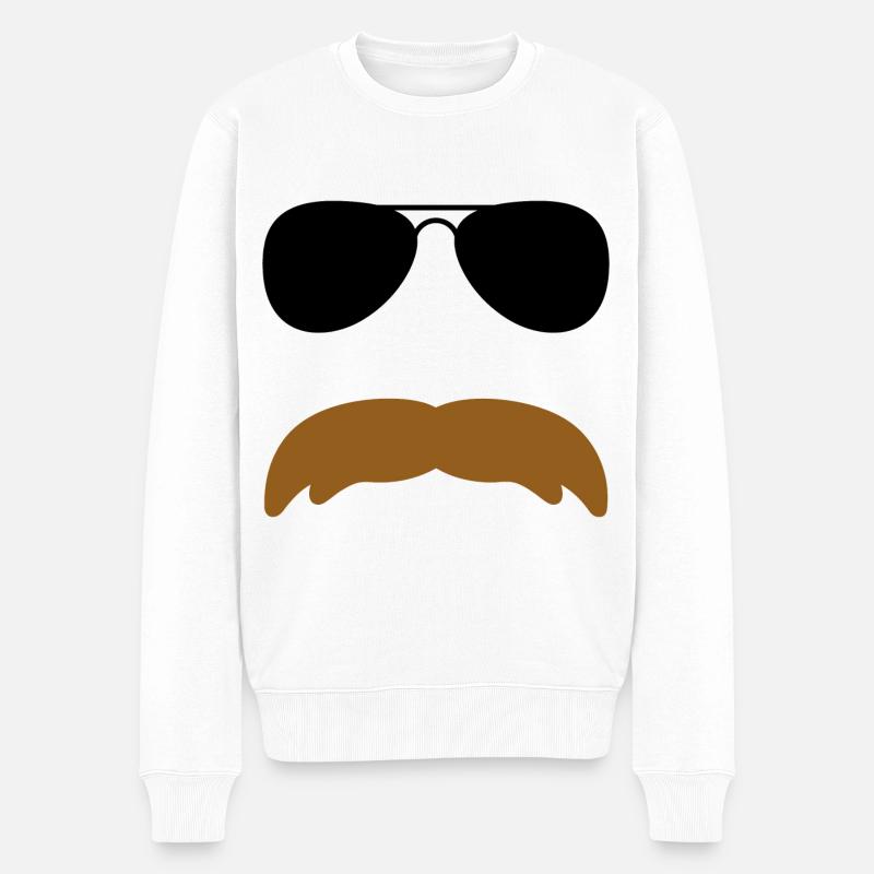 Olaf Schnörrisson - Männer Premium Bio Pullover - Weiß