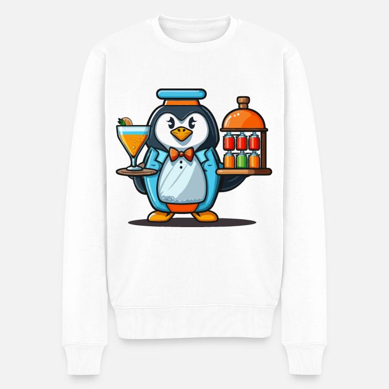 Pingouins pour - Pull Premium bio Homme - blanc