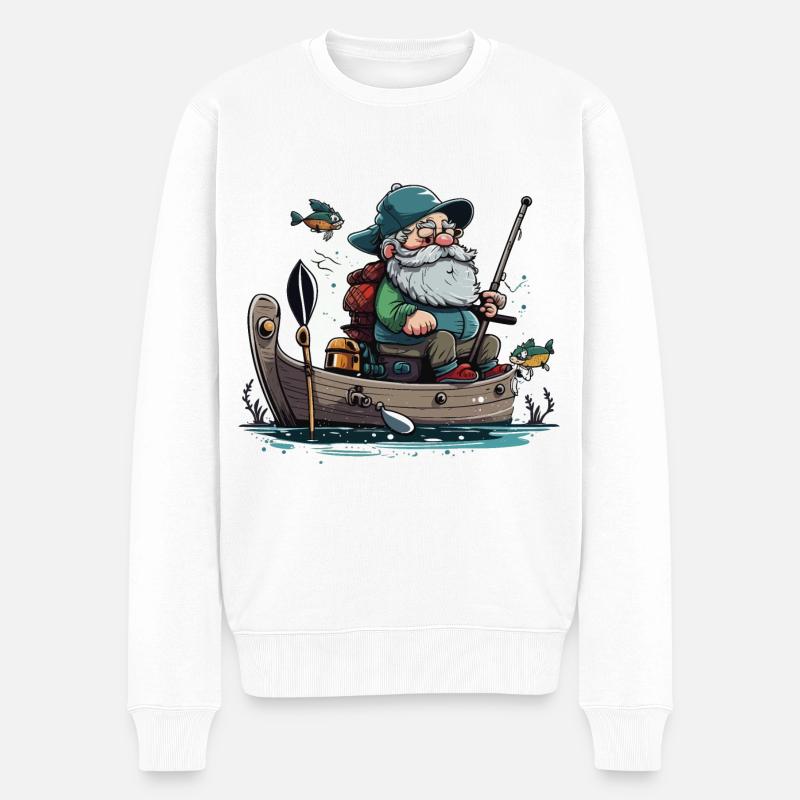 Les pêcheurs se détendent - Pull Premium bio Homme - blanc