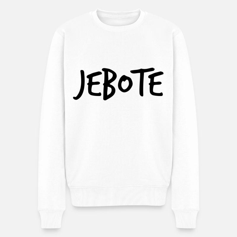 Jebote - Männer Premium Bio Pullover - Weiß